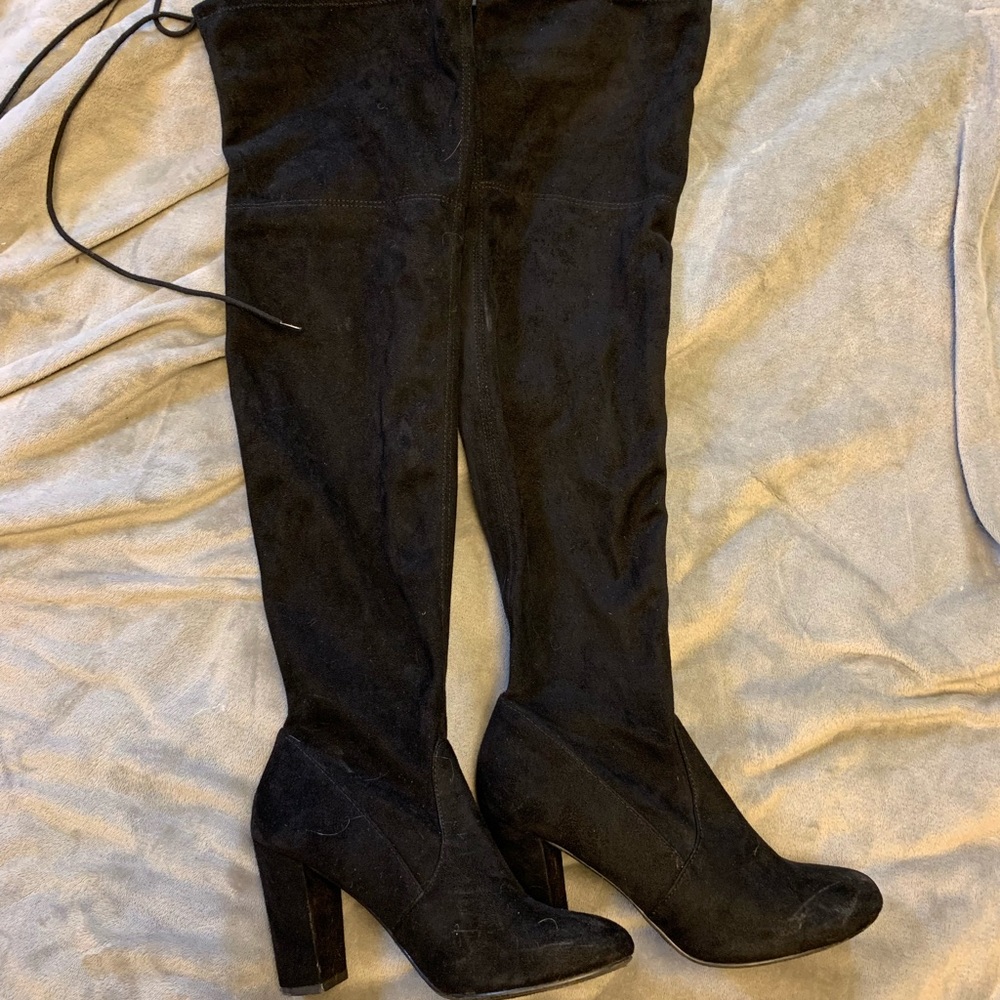 Black Knee High Boots